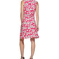 Tommy Hilfiger Women's Inkwell Printed Faux Wrap Dress Pink Size 10