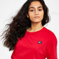Tommy Jeans Women's Short Sleeve Cropped T-Shirt Red Size Large