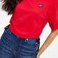 Tommy Jeans Women's Short Sleeve Cropped T-Shirt Red Size Large