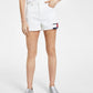 Tommy Jeans Women's High Rise Flag Denim Shorts White Size 29