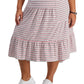 Tommy Hilfiger Women's Tiered Striped Midi Dress White Size 2X