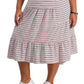 Tommy Hilfiger Women's Plus Tiered Striped Midi Dress Gray Size 1X