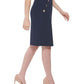 Tommy Hilfiger Women's Sailor Button Pencil Skirt Blue Size 14