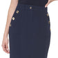 Tommy Hilfiger Women's Sailor Button Pencil Skirt Blue Size 2