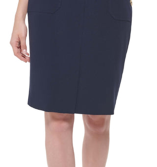 Tommy Hilfiger Women's Sailor Button Pencil Skirt Blue Size 2