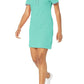 Tommy Hilfiger Women's Cotton Puff Sleeve Polo Dress Green Size 0X
