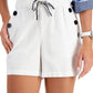 Tommy Hilfiger Women's Sailor Drawstring Shorts White Size X-Large