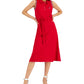 Tommy Hilfiger Women's Short Sleeve Flare Polo Dress Red Size Medium
