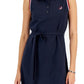 Tommy Hilfiger Women's Short Sleeve Flare Polo Dress Blue Size Medium