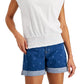 Tommy Hilfiger Women's Solid Smocked Waist Top White Size Large