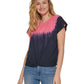Tommy Hilfiger Women's Short Sleeve Tie Dye Knot T-Shirt Pink Size Medium