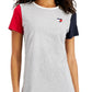 Tommy Hilfiger Women's Colorblocked Heart T-Shirt Dress Gray Size XX-Large
