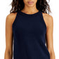 Tommy Hilfiger Women's Crochet Trim Sleeveless Sweater Blue Size Small