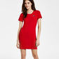 Tommy Jeans Women's Ribbed T-Shirt Dress Red Size Medium