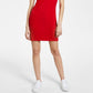 Tommy Jeans Women's Ribbed T-Shirt Dress Red Size Medium