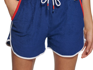 Tommy Hilfiger Women's Towel Terry Shorts Blue Size Medium