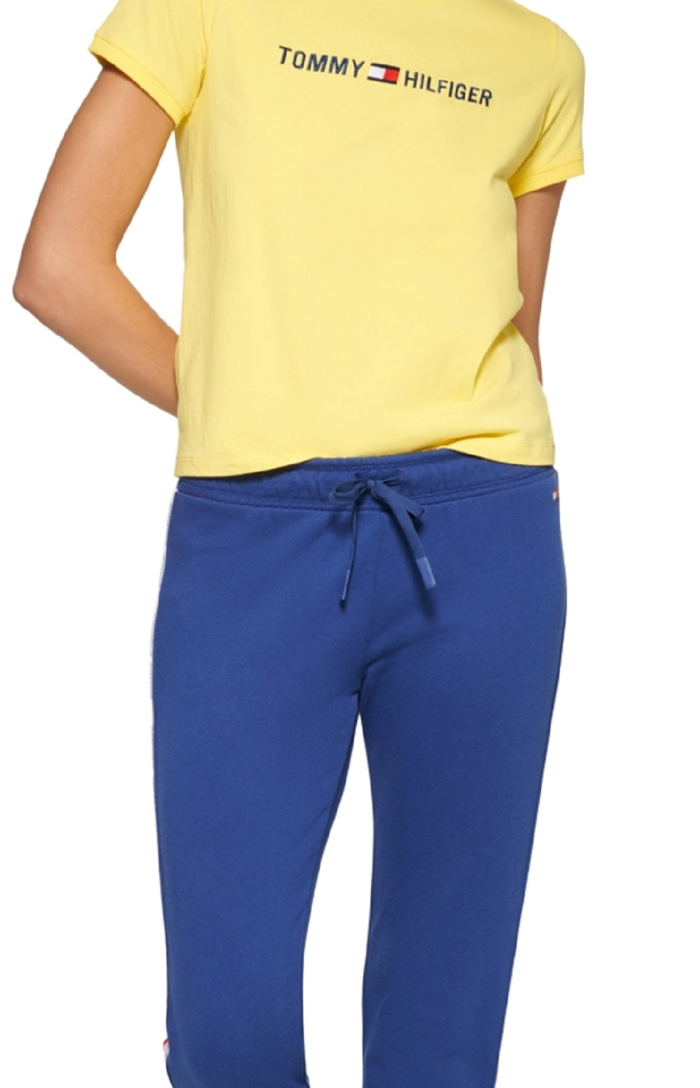 Tommy Hilfiger Women's Sport Logo T Shirt Yellow Size XX Large