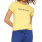 Tommy Hilfiger Women's Sport Logo T-Shirt Yellow Size X-Small