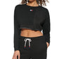 Tommy Hilfiger Women's Cropped Sweatshirt Gray Size Medium