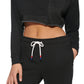 Tommy Hilfiger Women's Cropped Sweatshirt Gray Size Medium