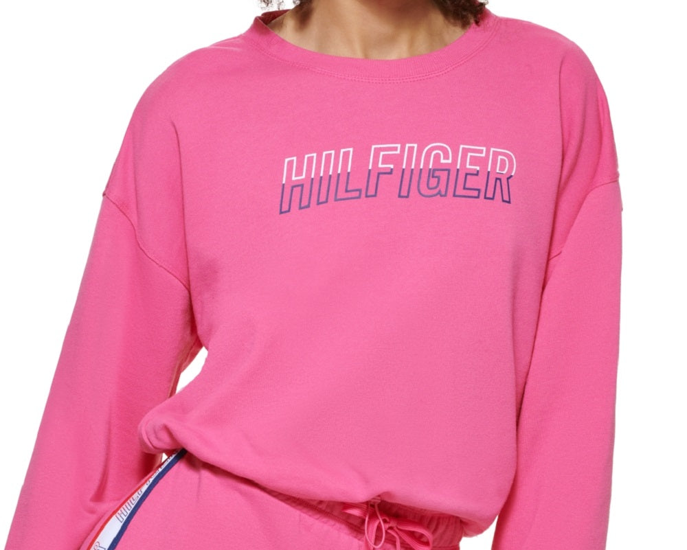 Tommy Hilfiger Women's Cutout Sweatshirt Pink Size Medium