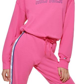 Tommy Hilfiger Women's Cutout Sweatshirt Pink Size Medium