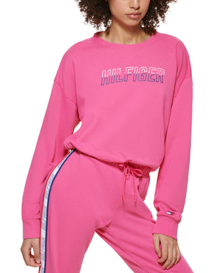 Tommy Hilfiger Women's Cutout Sweatshirt Pink Size Medium