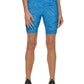 Tommy Hilfiger Women's Printed High Rise Compression Bike Shorts Blue Size X Large