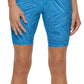 Tommy Hilfiger Women's Printed High Rise Compression Bike Shorts Blue Size X Large