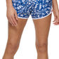 Tommy Hilfiger Women's Palm Print Running Shorts Blue Size Small