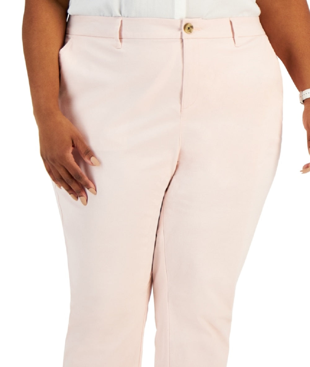 Tommy Hilfiger Women's Th Flex Chino Pants Pink Size 22W