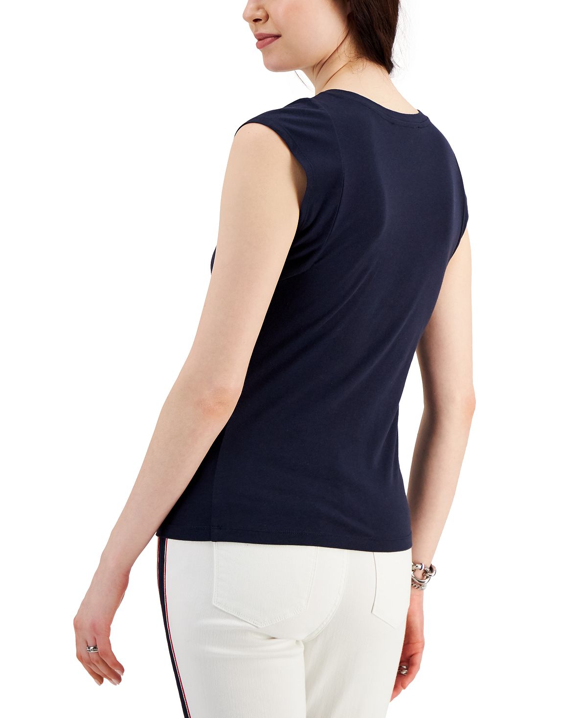 Tommy Hilfiger Women's Americana Tank Top Blue Size Medium