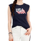 Tommy Hilfiger Women's Americana Tank Top Blue Size X-Small