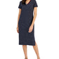 Tommy Hilfiger Women's Polka Dot Midi Dress Blue Size X-Small