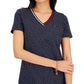 Tommy Hilfiger Women's Polka Dot Midi Dress Blue Size X-Small