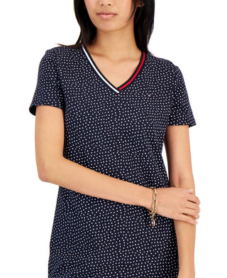 Tommy Hilfiger Women's Polka Dot Midi Dress Blue Size X-Small