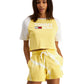 Tommy Jeans Women's Tie Dyed Knit Cotton Shorts Yellow Size Medium