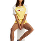 Tommy Jeans Women's Fused Logo Baseball T-Shirt Yellow Size Small