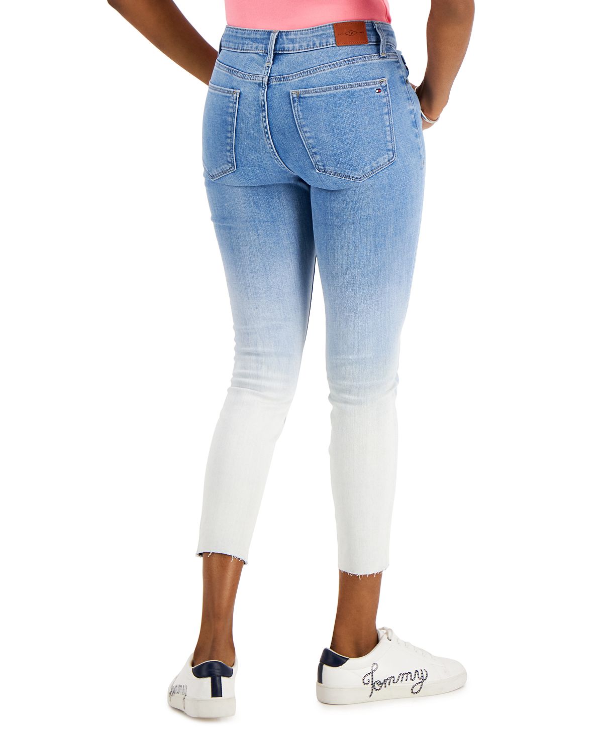 Tommy Hilfiger Women's Tribeca Th Flex Dip Dye Skinny Jeans Blue Size 18