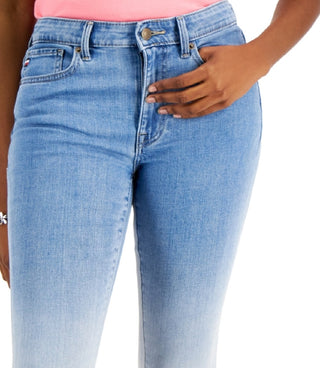 Tommy Hilfiger Women's Tribeca Th Flex Dip Dye Skinny Jeans Blue Size 18