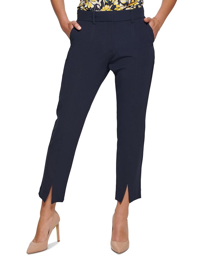 Tommy Hilfiger Women's Slim Ankle Pant With Slit Blue Size 8