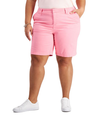 Tommy Hilfiger Women's Hollywood Bermuda Shorts Pink Size 18W