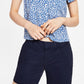 Tommy Jeans Women's Floral Print Button Down Shirt Blue Size X-Small
