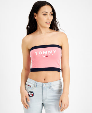 Tommy Jeans Women's Color Block Bandeau Pink Size X-Small