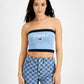 Tommy Jeans Women's Color Block Bandeau Blue Size X-Large