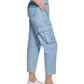 Tommy Hilfiger Women's Pull On Chambray Pants Blue Size Large