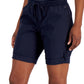 Tommy Hilfiger Women's Solid Rolled Cuff Utility Shorts Blue Size Large
