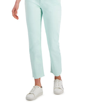 Tommy Hilfiger Women's Tribeca Th Flex Straight Leg Raw Hem Jeans Blue Size 8