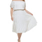 Tommy Hilfiger Women's Off The Shoulder Dress White Size 20W