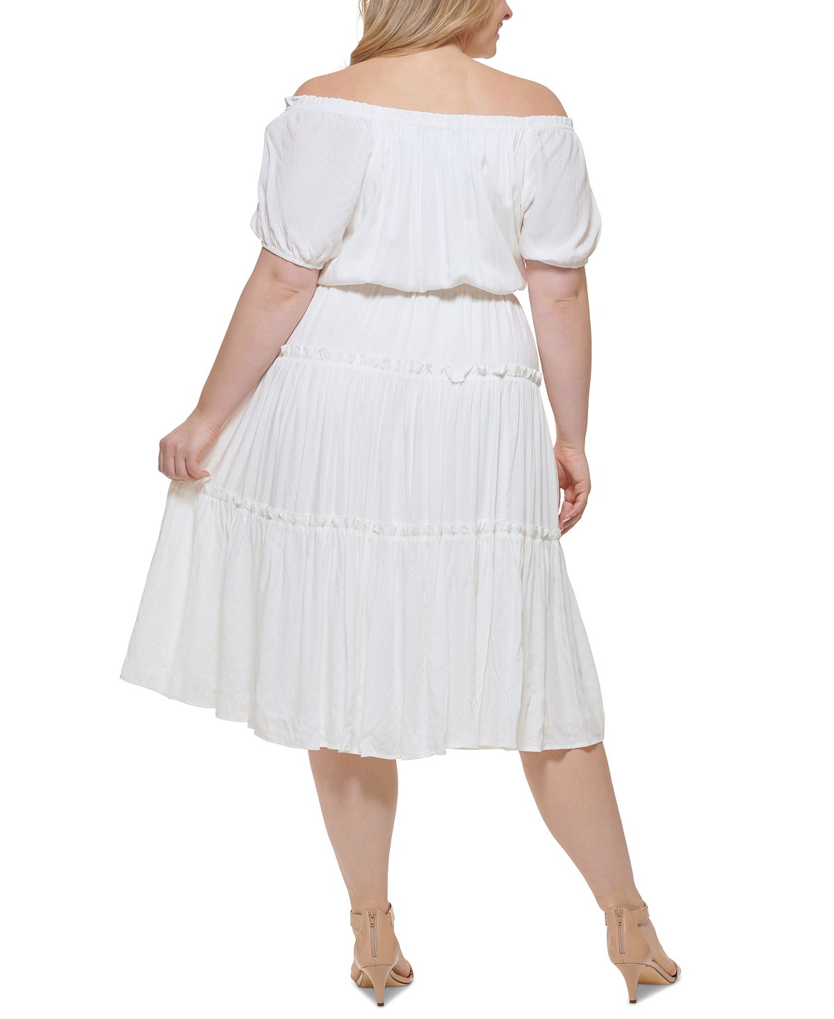 Tommy Hilfiger Women's Off The Shoulder Dress White Size 20W